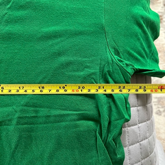 Polo by Ralph Lauren Green V-Neck Short Sleeve Tee with Orange Accent - Picture 3 of 5